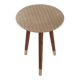 Aura Brass Clad Side Table: Handmade Bronze Accent Table