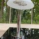 Mushroom table lamp WOFI Leuchten – Chrome metal & frosted glass
