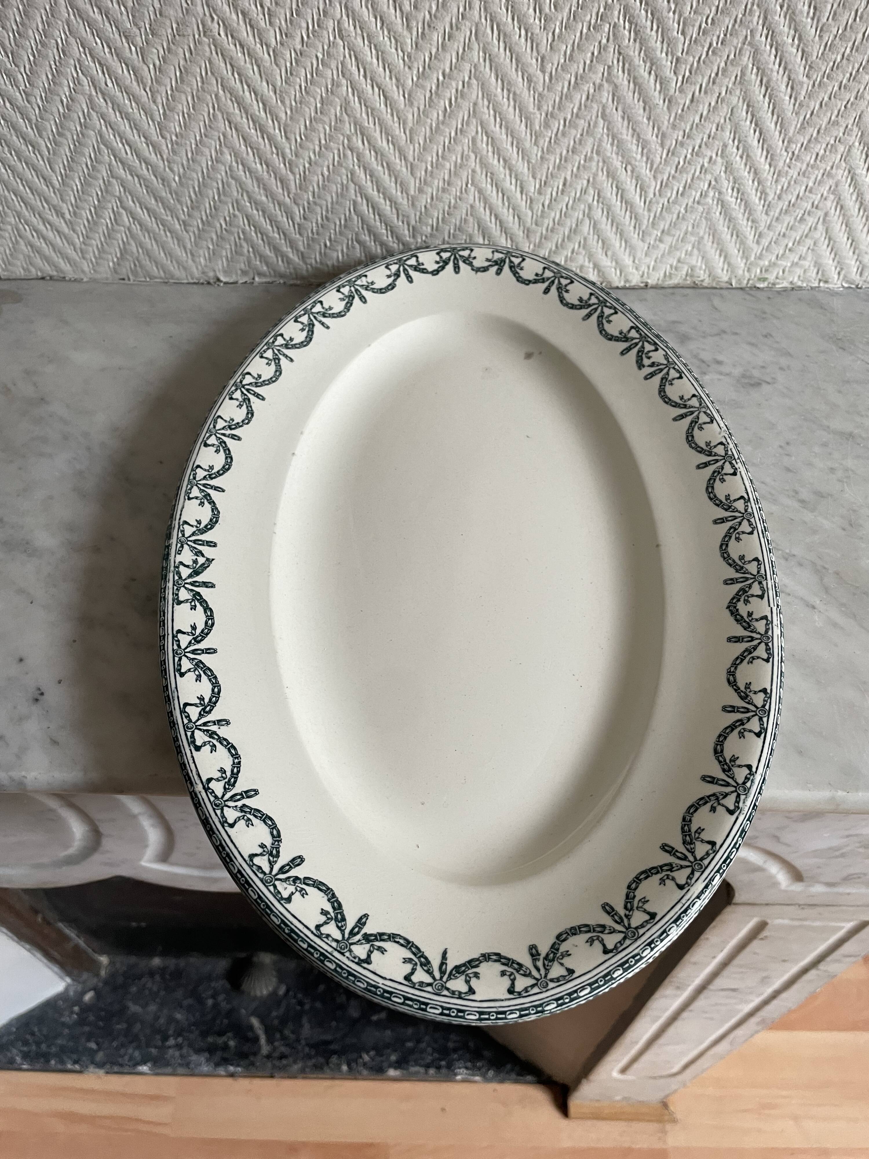 Oval ironstone dish from Salins