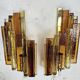 Set of wall lamps in amber/brown colour by Svend Aage Holm Sorensen for Hazel & Teudt