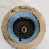 Accolay blue enameled ceramic table lamp