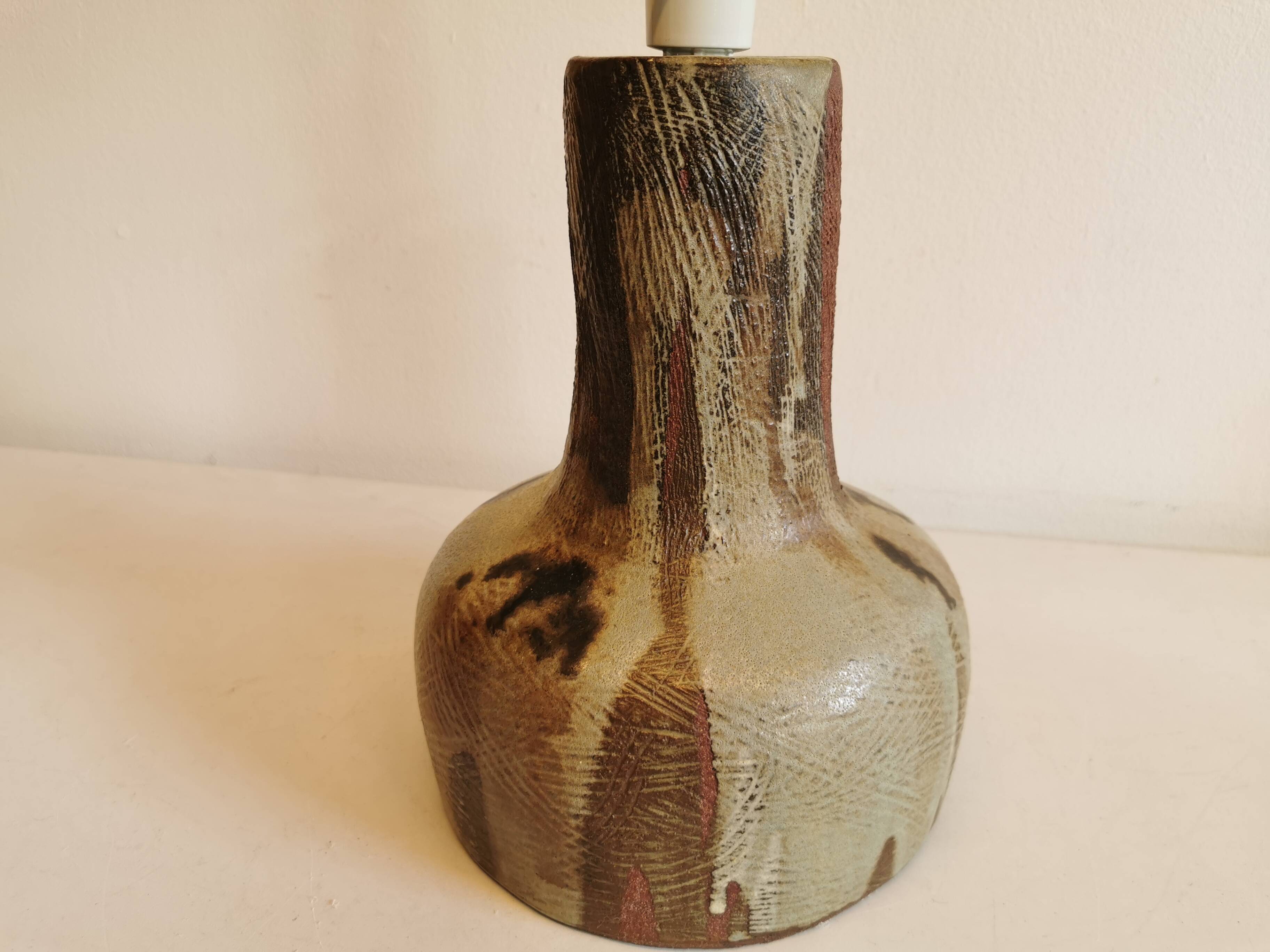 Large Danish ceramic table lamp from 1988 (stamped on the bottom)