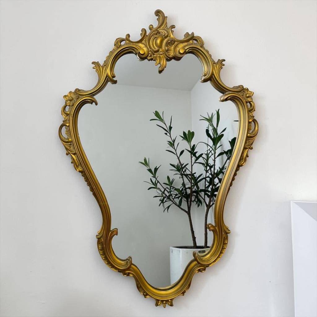 Miroir baroque doré vintage / miroir mural