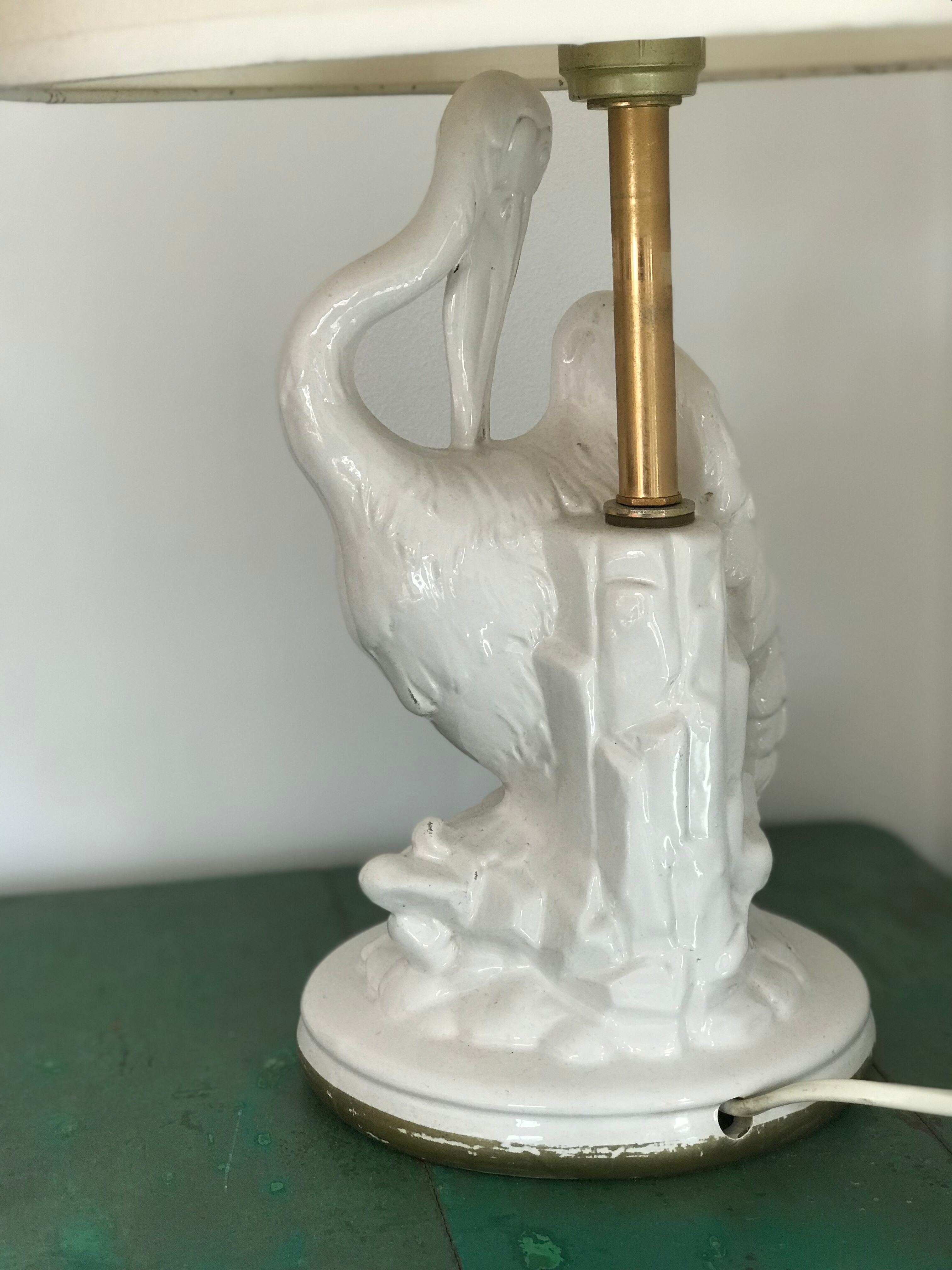 Lampe ancienne forme de Pélican