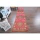 1970s Turkish Hand-Knotted Wool Cotton Pink Runner 79x371