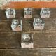 Set of 6 Blenko Ice Design Candle Holders Glass 1970s Vintage