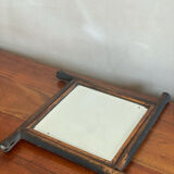 Miroir en bambou biseauté