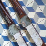Pair of vintage wooden skis