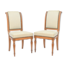 Pair of backrest chairs in butts