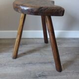 Cowhide tripod stool