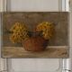 Oil on canvas still life bouquets of daffodils in a basket 20th century