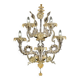 Verre de Murano Ca’ Rezzonico impérial de luxe avec feuille d'or