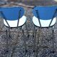 2 sky blue formica chairs - very good vintage condition