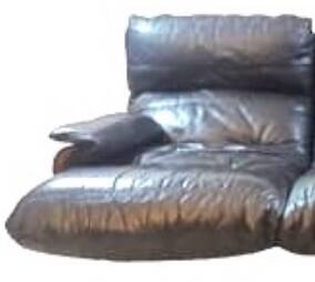 Vintage Scandinavian leather sofa, midcentury leather sofa