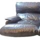 Vintage Scandinavian leather sofa, midcentury leather sofa