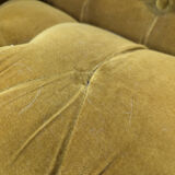 Canapé en velours couleur safran