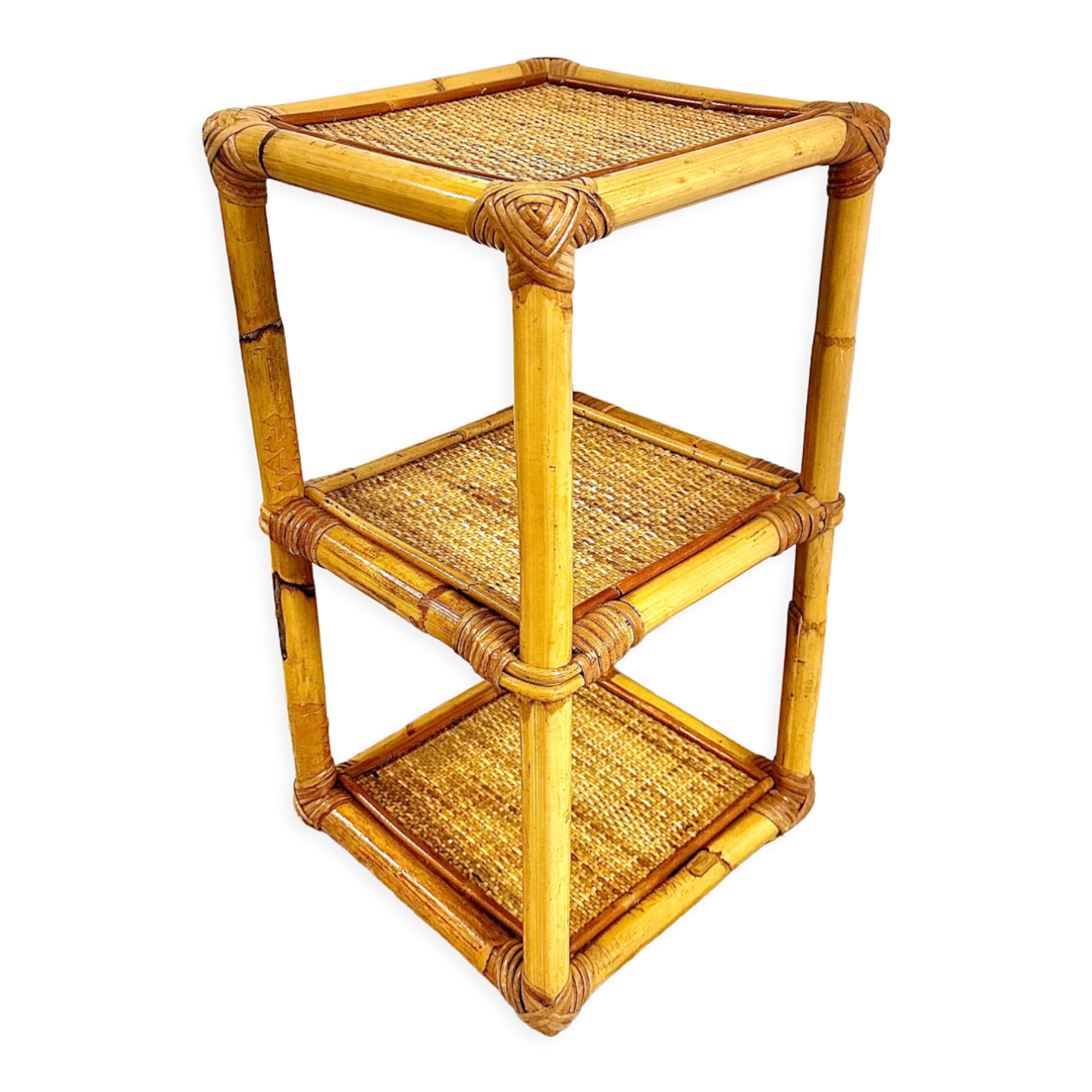 Rattan shelf cabinet