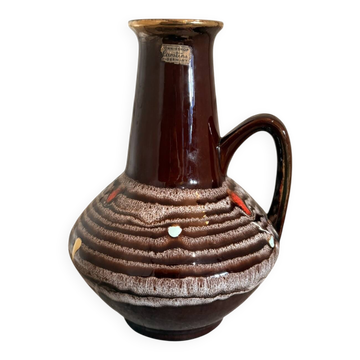 Vintage Glazed Ceramic Pot Vase Carstens Germany 1970