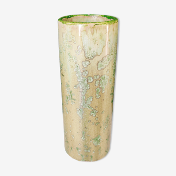Pale green ceramic roller vase