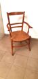 rustic armchair from the early 19th century in blond walnut
