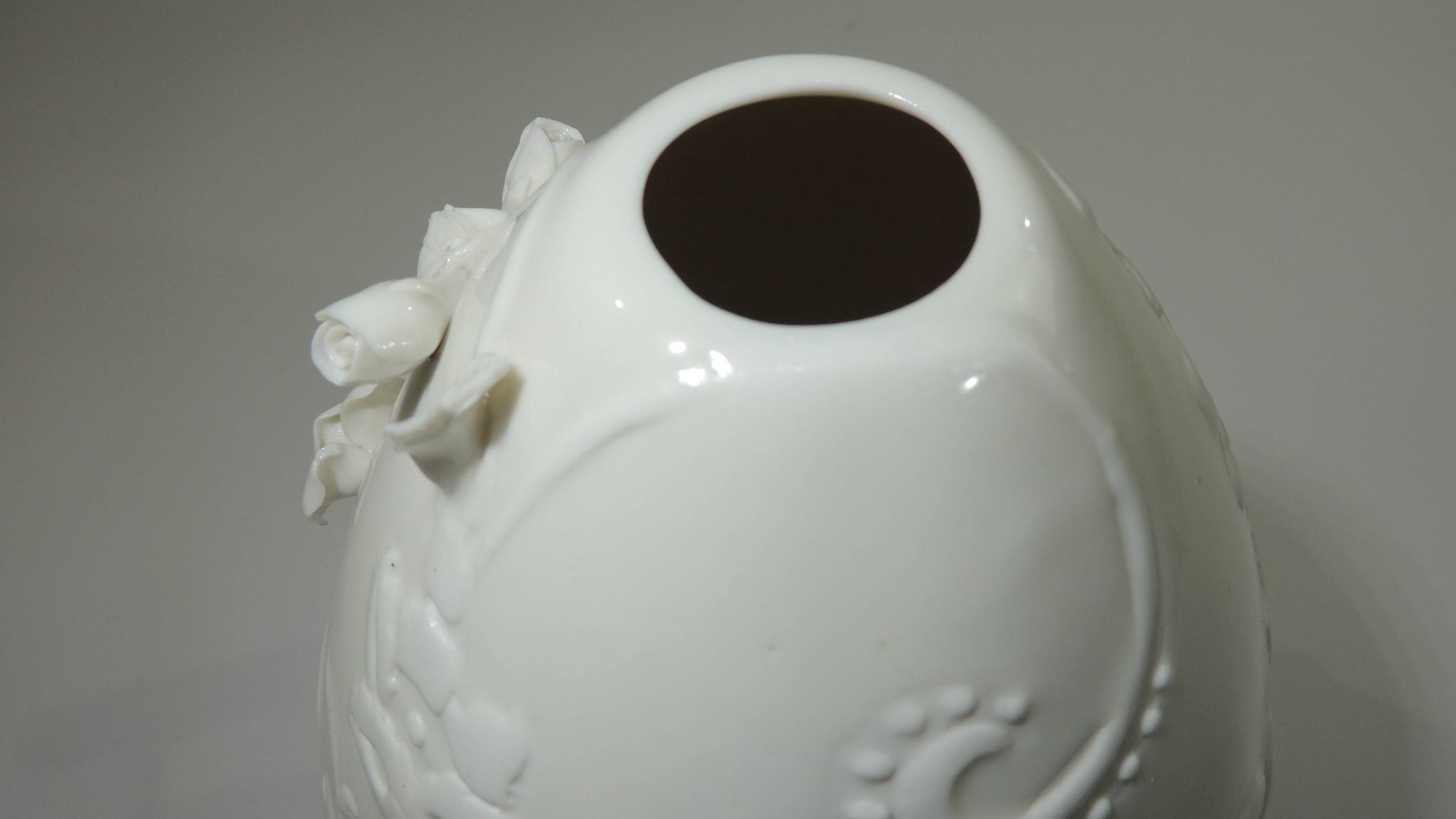 Vase porcelaine barbotine /vintage