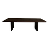 Table basse en bambou et en bois par Axel Vervoordt des années 1980