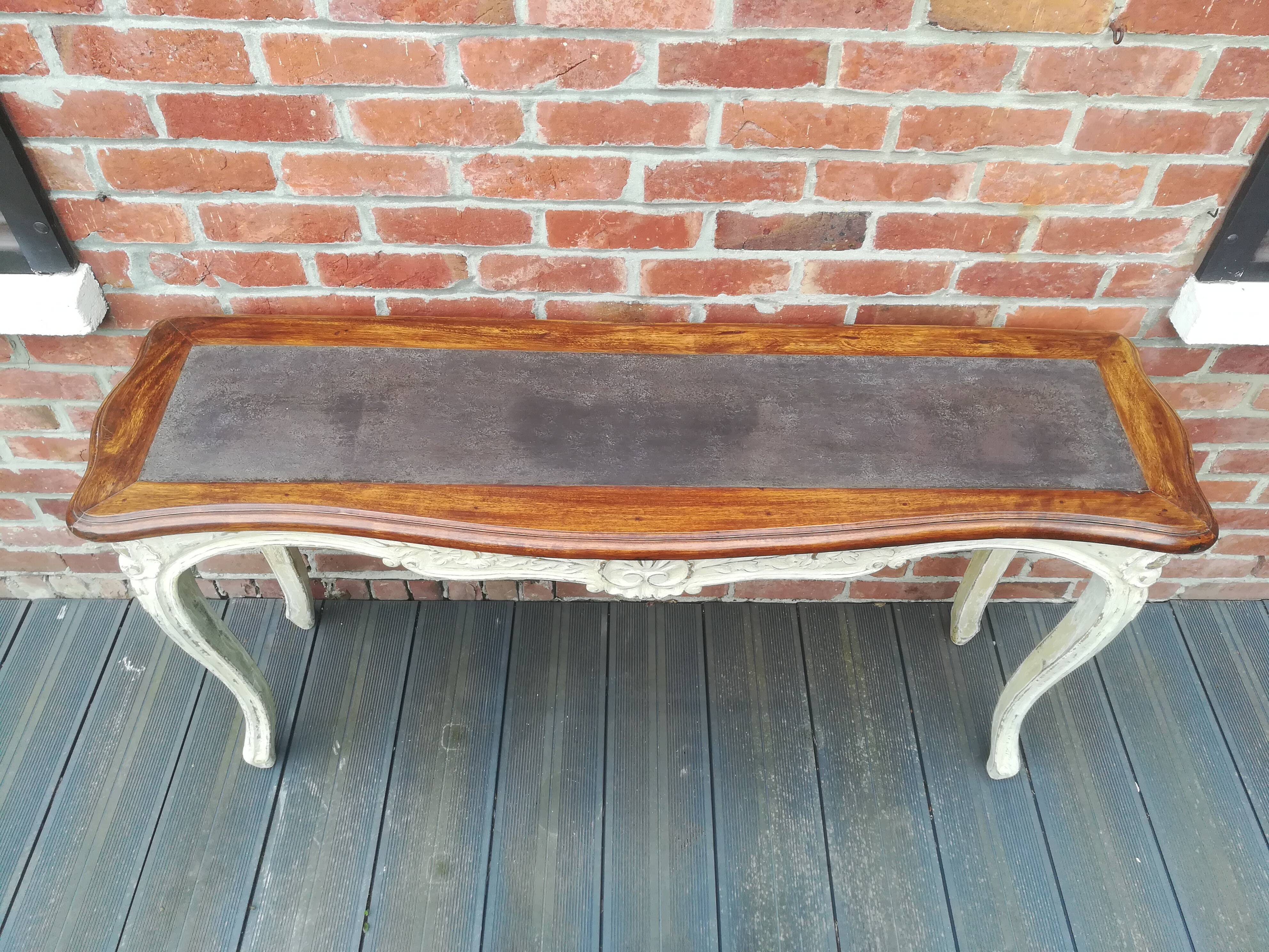 Louis XV style console patinated