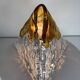 Mazzega Nason Murano orange pyramid lamp 1970 vintage Italy