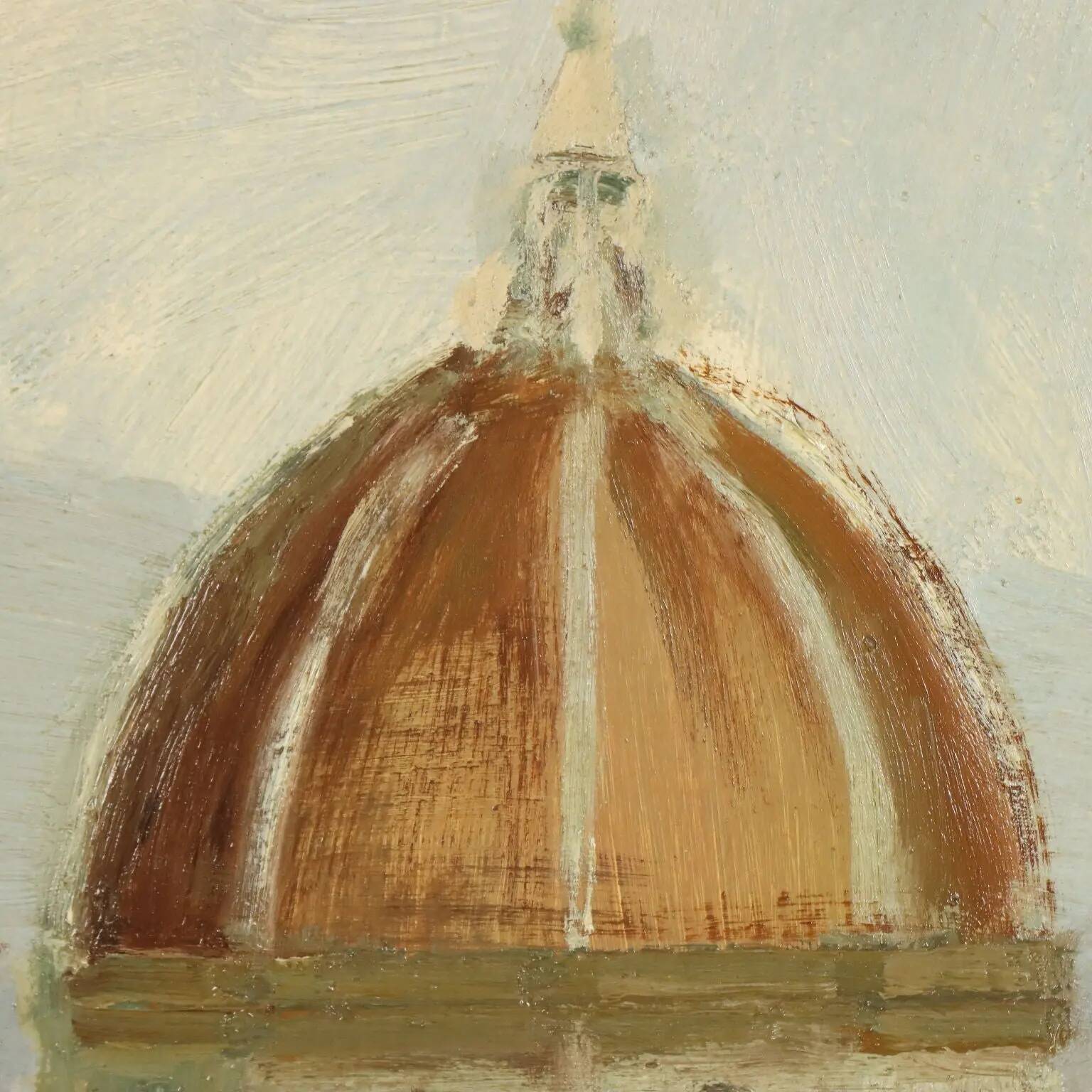 Peinture moderne signée Leonardo Stroppa, vue de Florence '900
