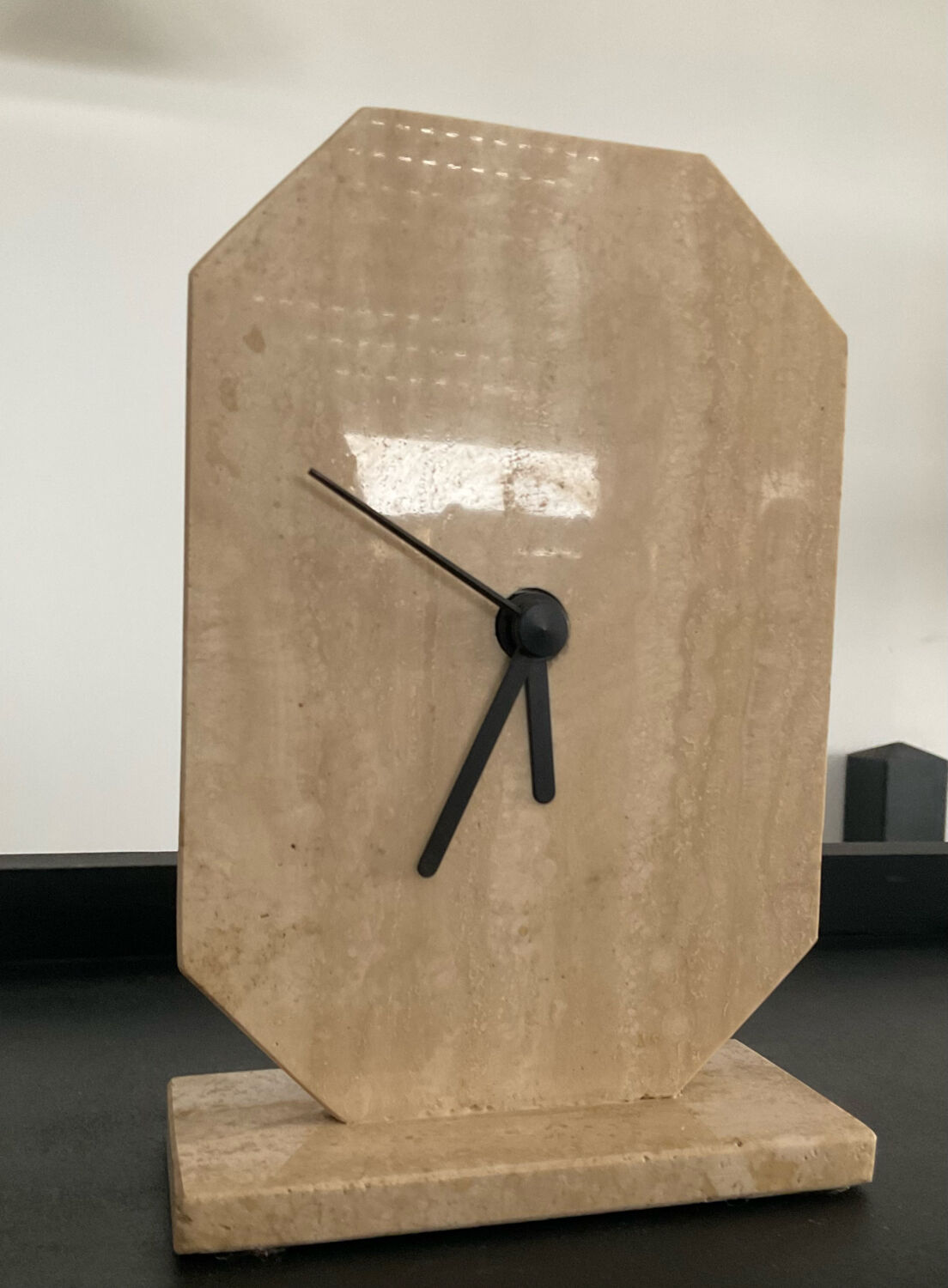 Travertine clock from the 70s