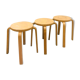 Suite de 3 tabourets Alvar Aalto pour Artek