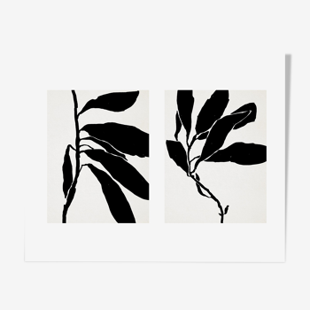 Pair of giclee prints. Abstract wall art set of two, A3