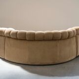 Modular sofa semicircle '70, F.lli Carloni set of 3