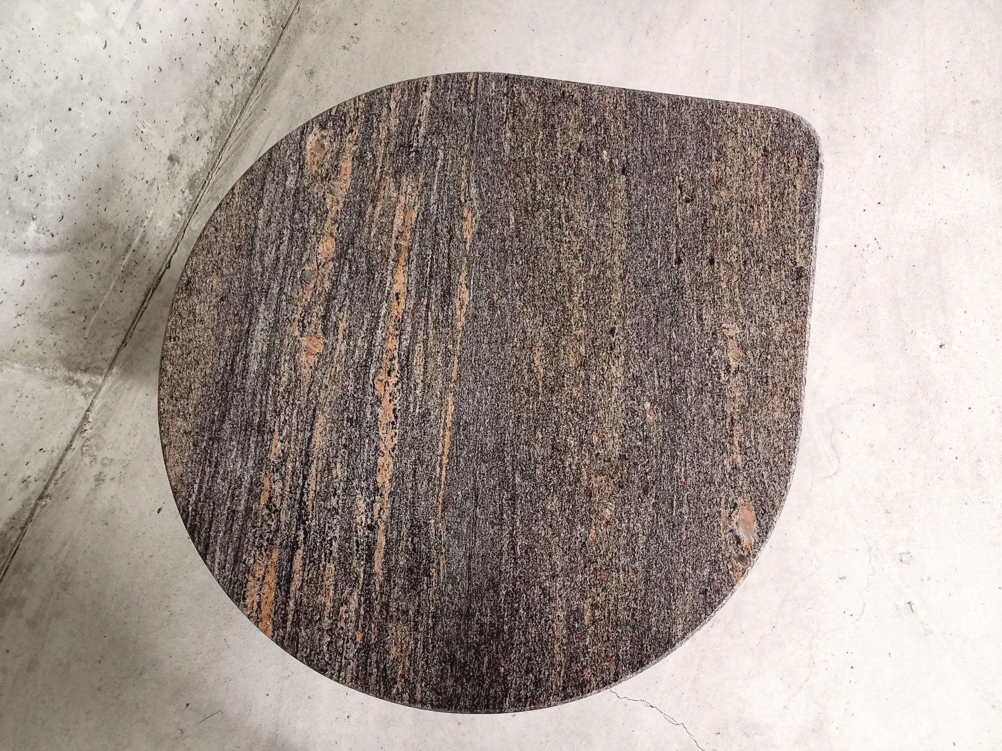 Vintage coffee table in gray granite from the 70s