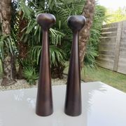 Pair of large Scandinavian candlesticks, 70s, vintage