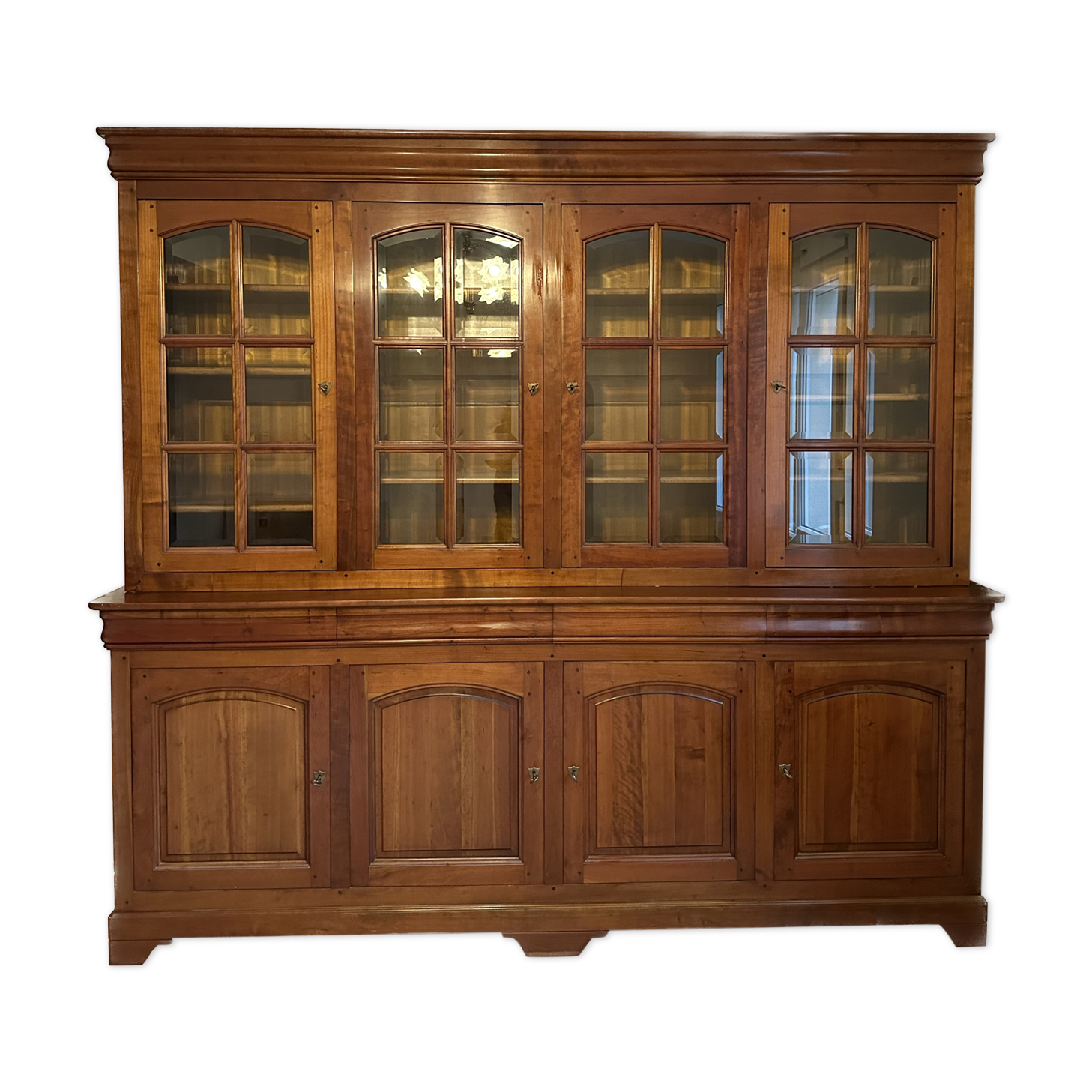 Bibliothèque vitrée en bois
