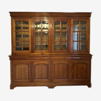 Wooden glazed bookcase