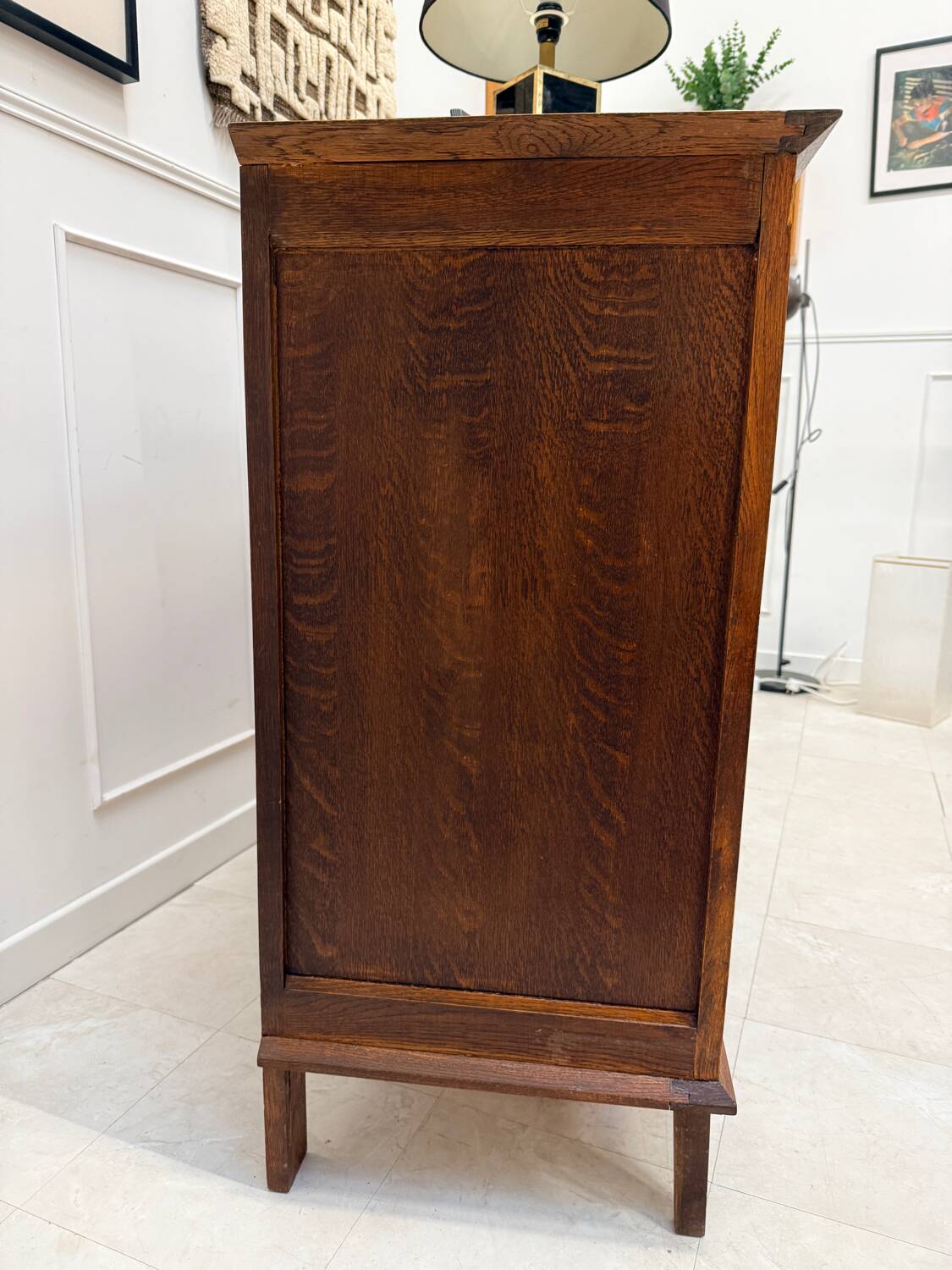 Vintage chest of drawers with splayed legs