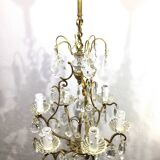 Cage Chandelier 6 Lights Bronze And Crystal