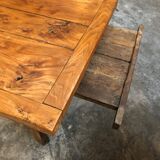 Old farm set massive Elm table