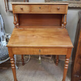Stepped walnut desk