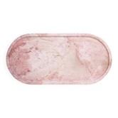 Plateau ovale en marbre rose