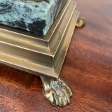 Column lamp in gilded bronze and marble 36cm