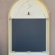 Miroir arche jaune vintage, 50x35 cm