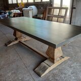Monastery table with zinc top