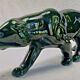 Ancienne statue statue lionne tigre Art Déco 1930 craquelé Saint Clément