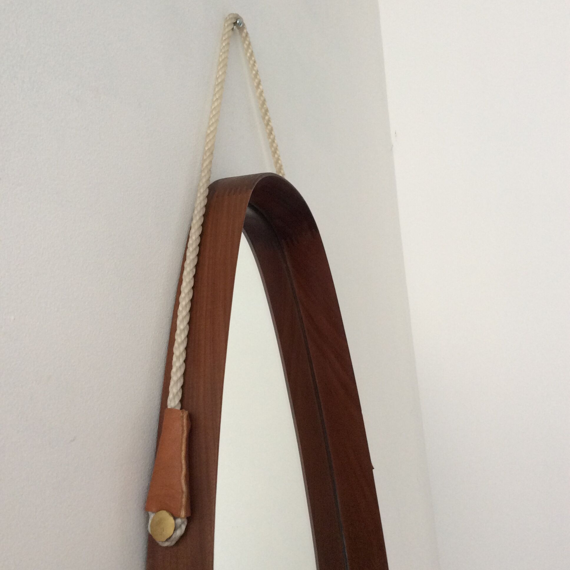 Scandinavian teak mirror from the 60s and 70s