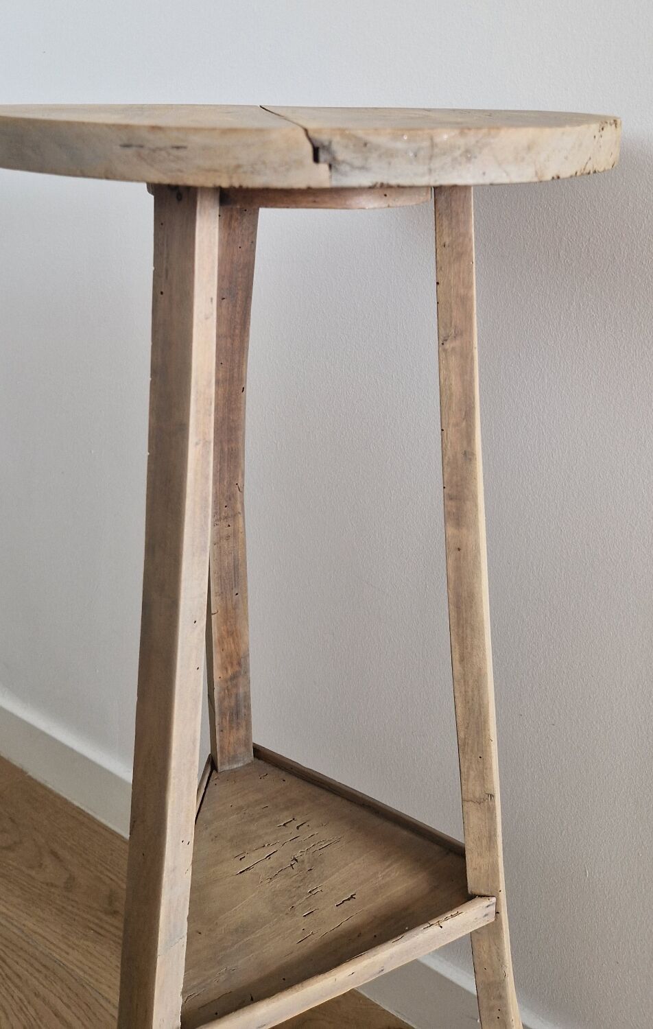 Old pedestal table driftwood
