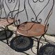 série de 4 fauteuils de jardin fer forgé