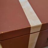 Vintage wooden suitcase, storage trunk